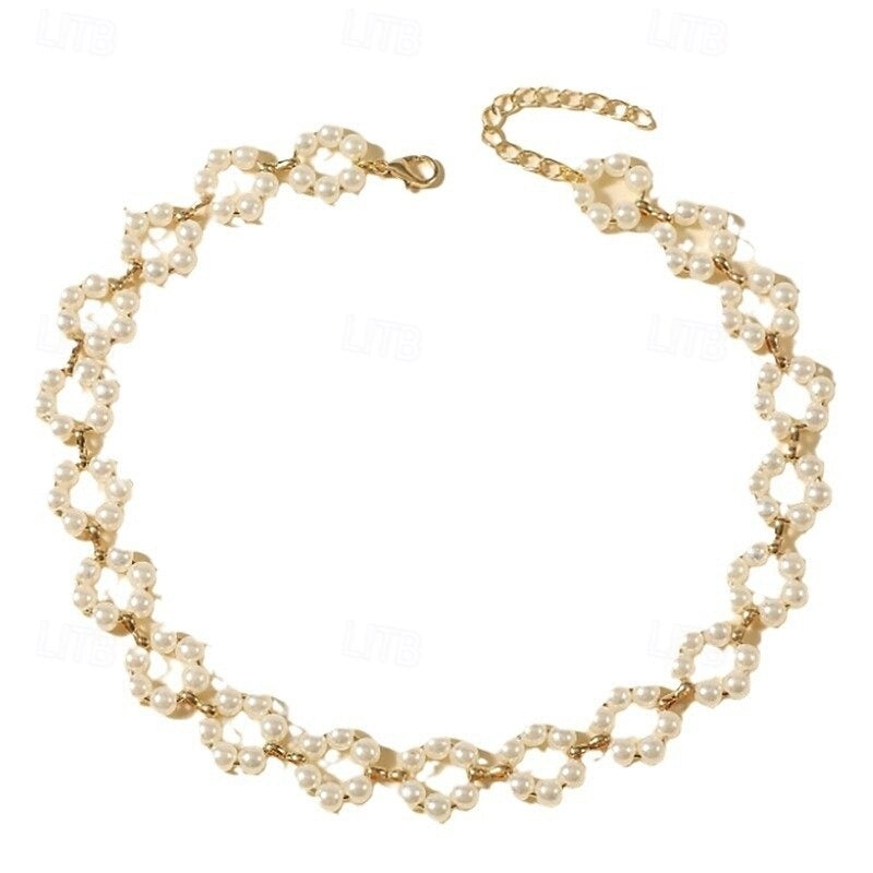 Collier Choker Fleur & Perles – Élégance Personnalisée